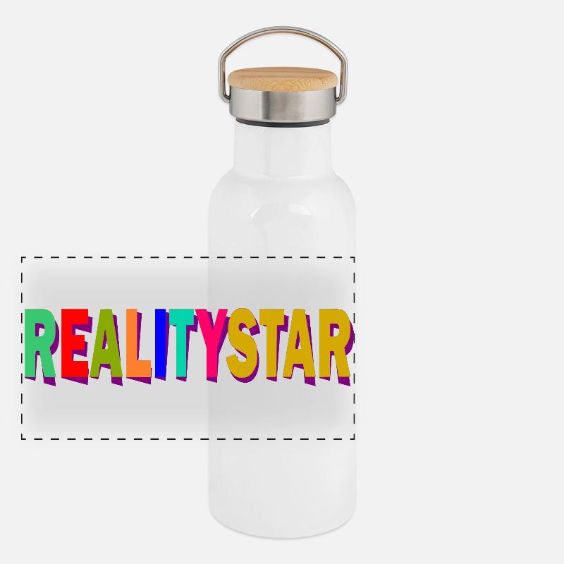 Explosion des couleurs de RealityStar Gourde isotherme avec bouchon en bambou