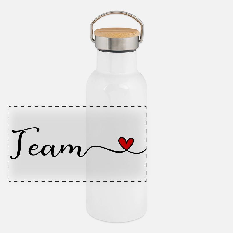Team Panorama Thermosflasche mit Bambusdeckel