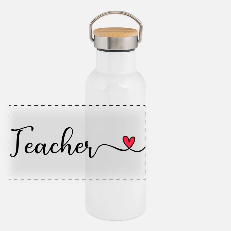 Panorama Thermosflasche mit Bambusdeckel