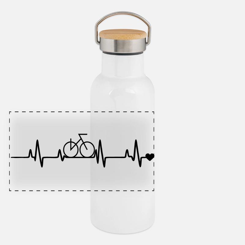 Cycliste Gourde isotherme avec bouchon en bambou