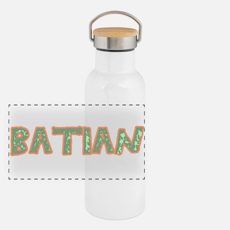 Batian als Trekking Panorama Thermosflasche mit Bambusdeckel