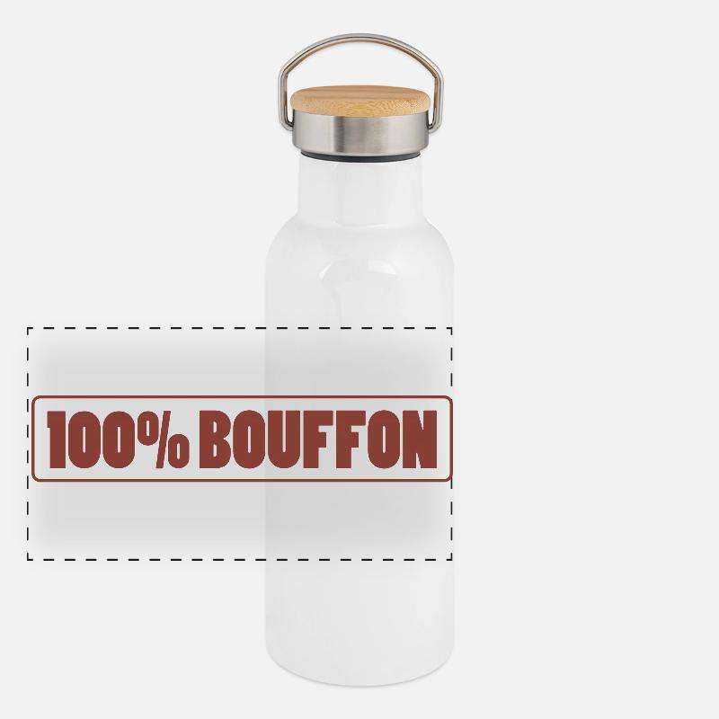 100% FOOL Panoramic Thermal Bottle with Bamboo Lid