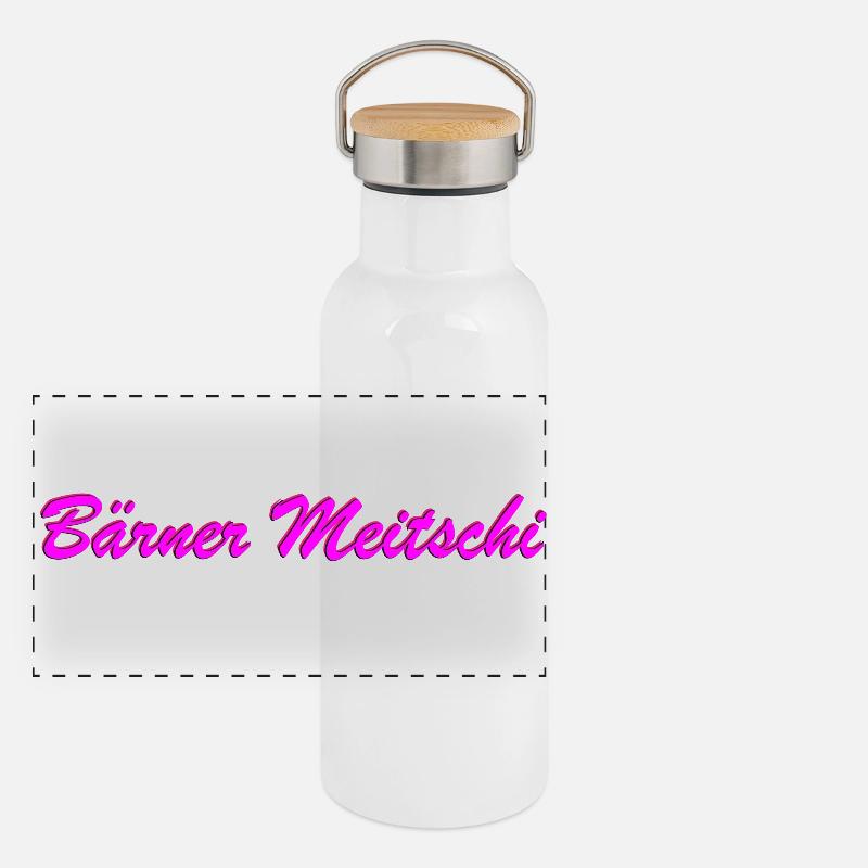 Bärner Meitschi Gourde isotherme avec bouchon en bambou