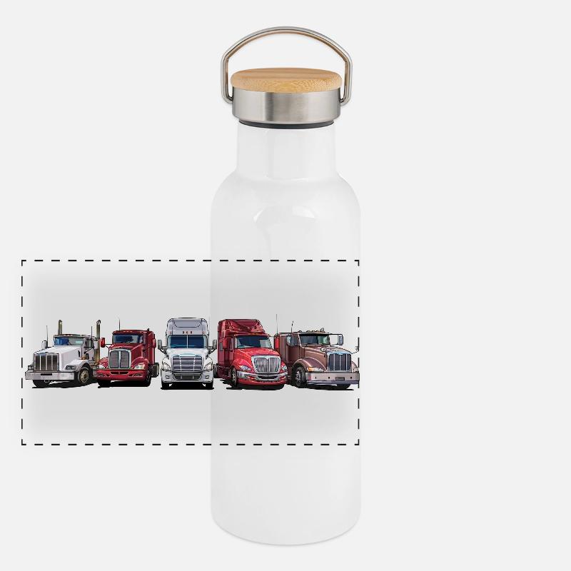 Tracteurs de semi-remorques à long capot Gourde isotherme avec bouchon en bambou