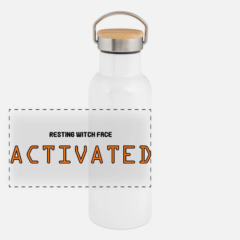 Resting Witch Face Activated Panoramic Thermal Bottle with Bamboo Lid