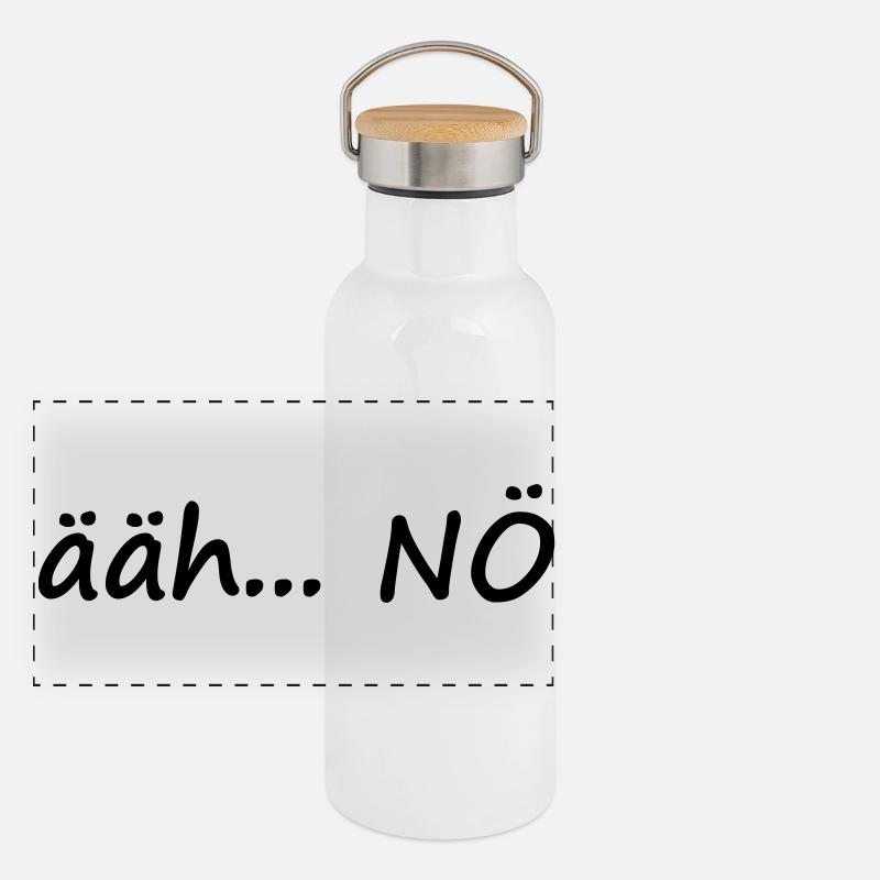 euh... NON Gourde isotherme avec bouchon en bambou