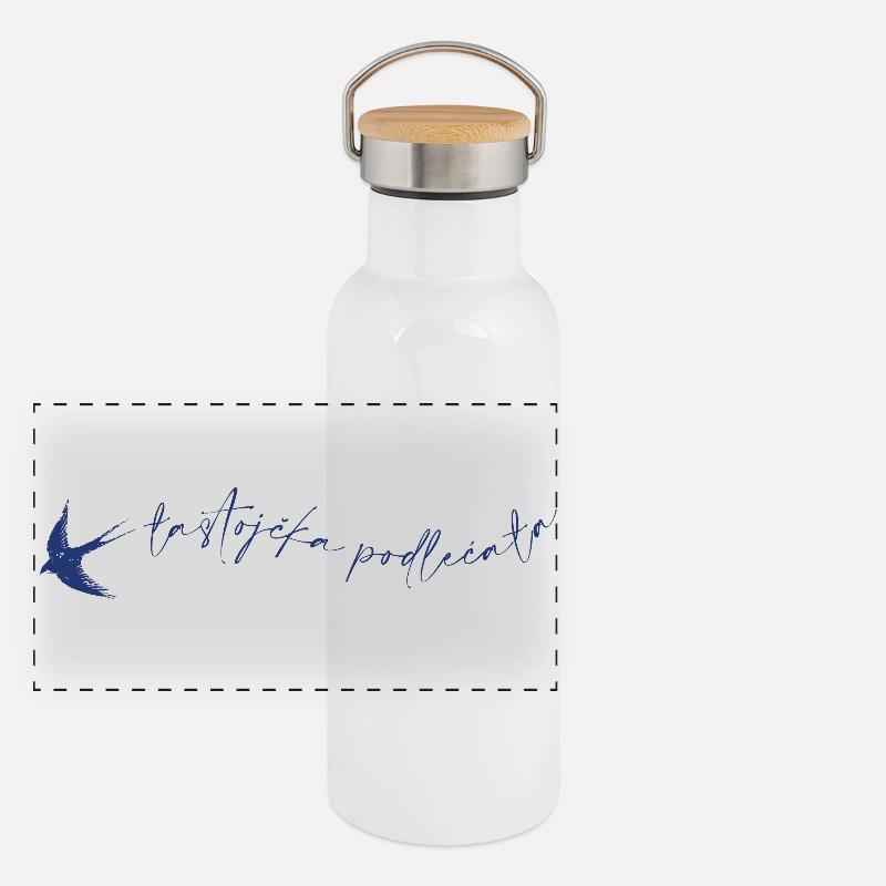 ŁASTOJČKA PODLEĆAŁA Panoramic Thermal Bottle with Bamboo Lid