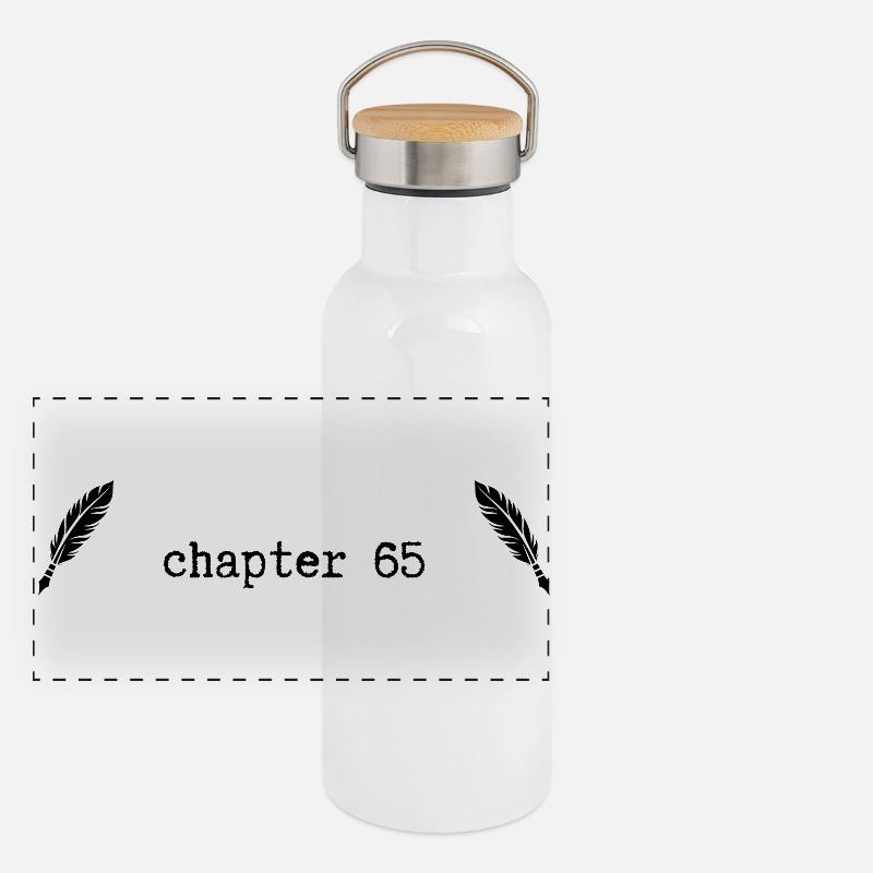 chapter 65 Geburtstag Panorama Thermosflasche mit Bambusdeckel