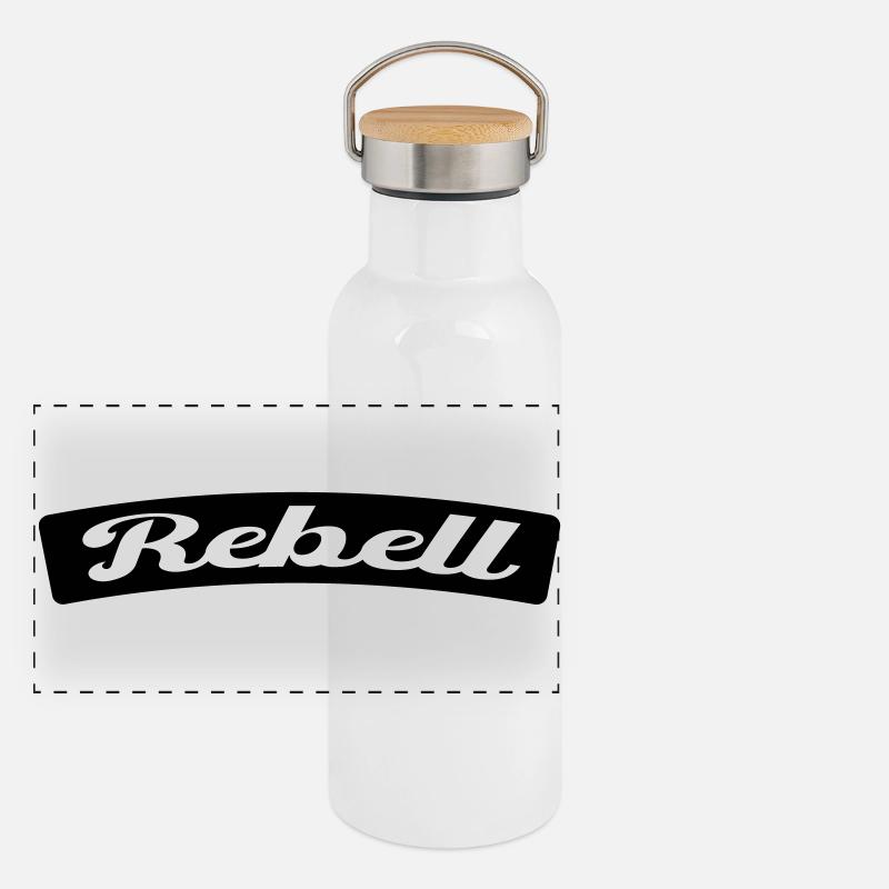 rebelle Gourde isotherme avec bouchon en bambou