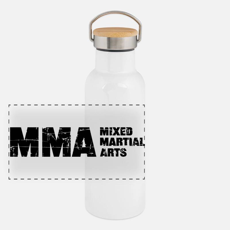 MMA Panorama Thermosflasche mit Bambusdeckel