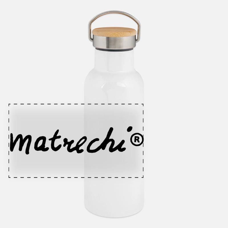 Panorama Thermosflasche mit Bambusdeckel