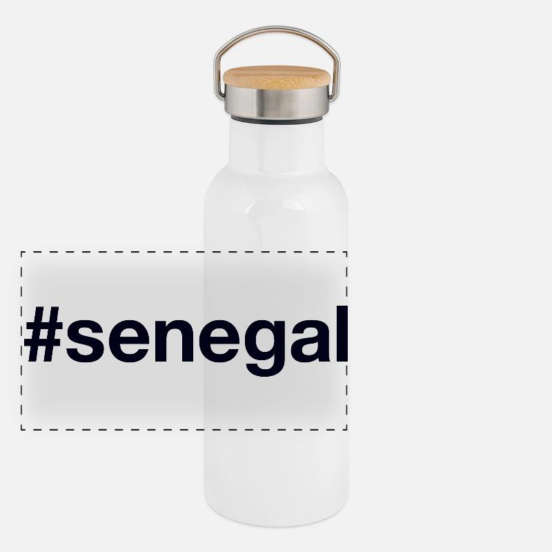 SENEGAL Hashtag Panoramic Thermal Bottle with Bamboo Lid
