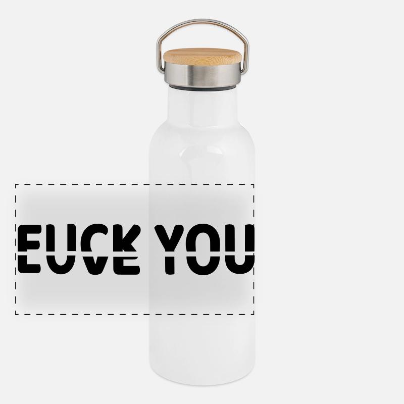 Love you or not # Panoramic Thermal Bottle with Bamboo Lid