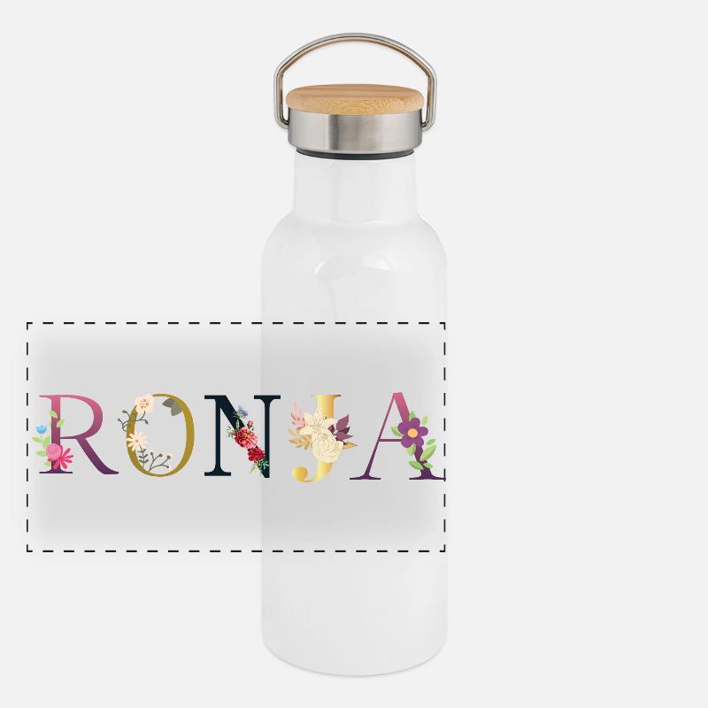 Panorama Thermosflasche mit Bambusdeckel