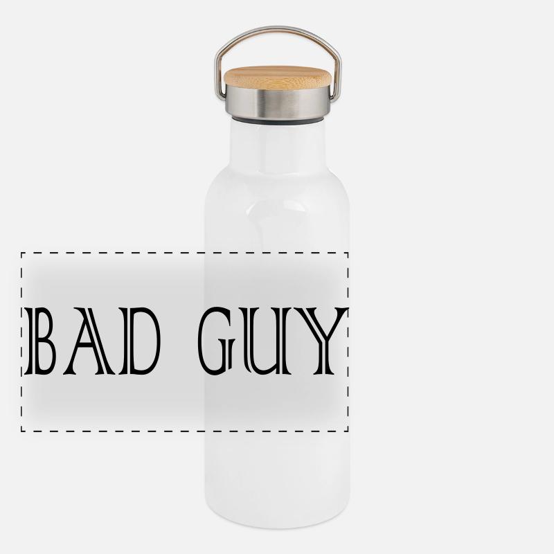 bad_guy Panorama Thermosflasche mit Bambusdeckel