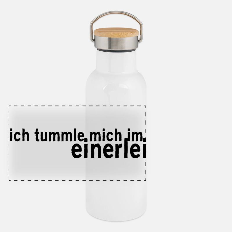 Panorama Thermosflasche mit Bambusdeckel
