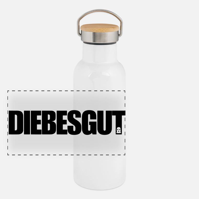DIEBESGUT Panorama Thermosflasche mit Bambusdeckel