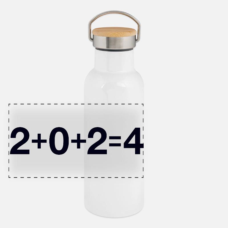 Panorama Thermosflasche mit Bambusdeckel