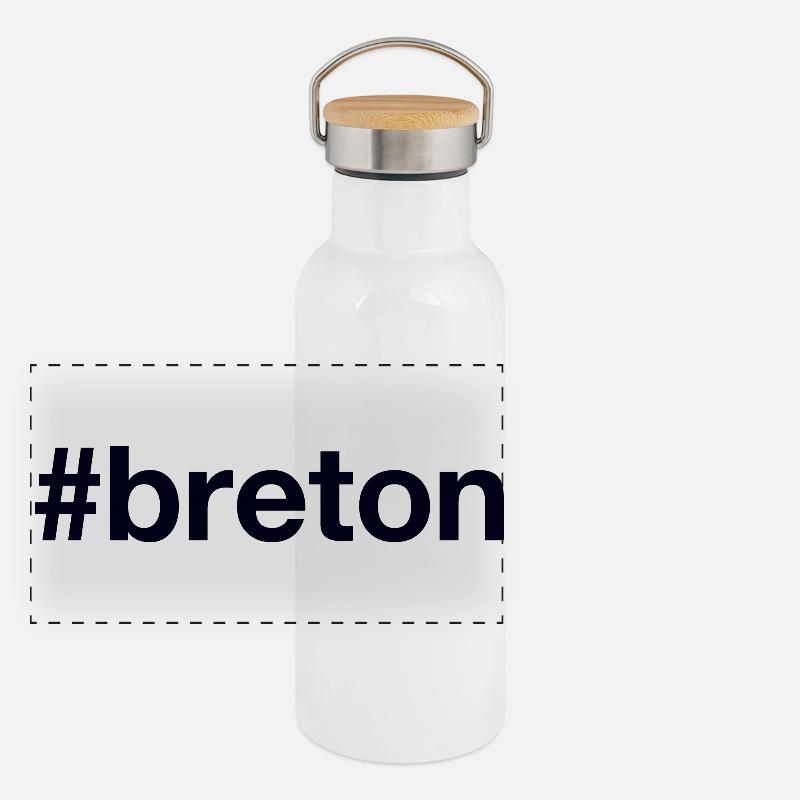 BRETON Hashtag Panoramic Thermal Bottle with Bamboo Lid