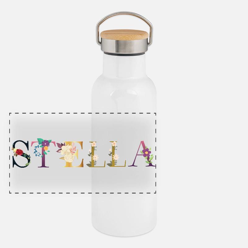 Panorama Thermosflasche mit Bambusdeckel