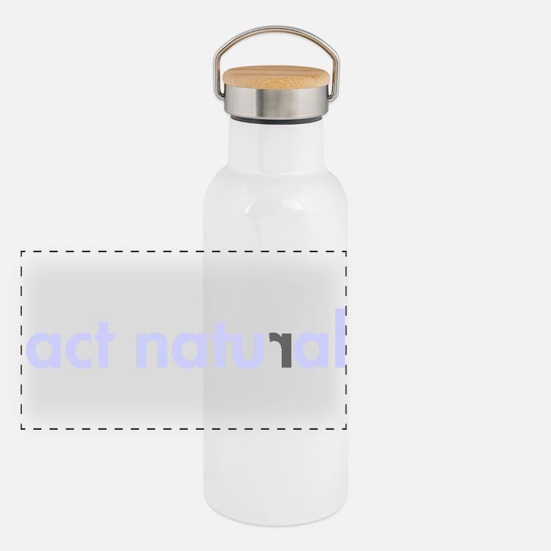 Panorama Thermosflasche mit Bambusdeckel