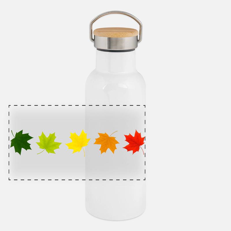 Autumn is here Panoramic Thermal Bottle with Bamboo Lid