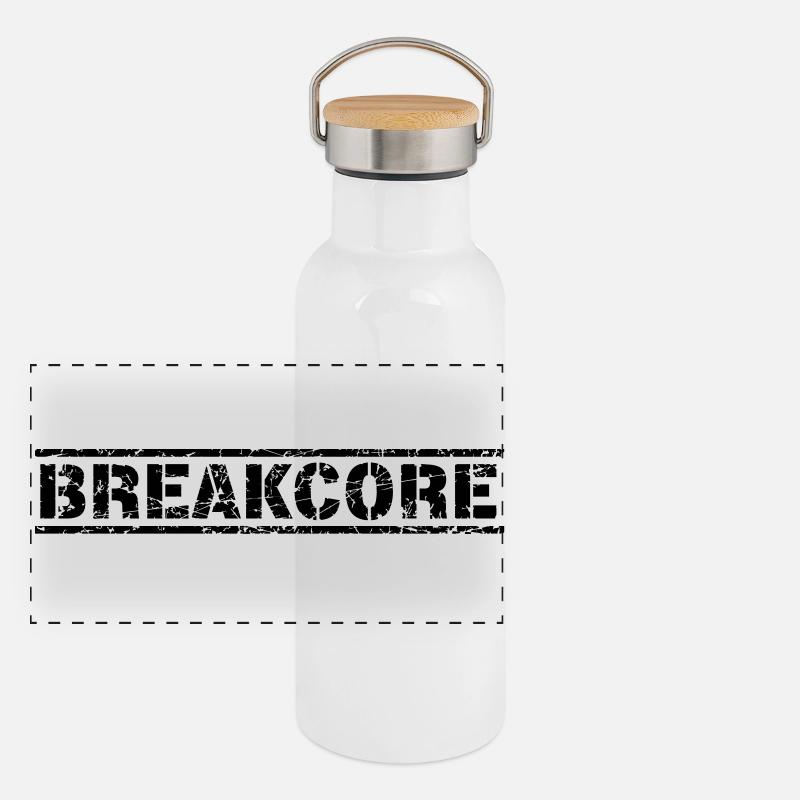 Breakcore Panorama Thermosflasche mit Bambusdeckel
