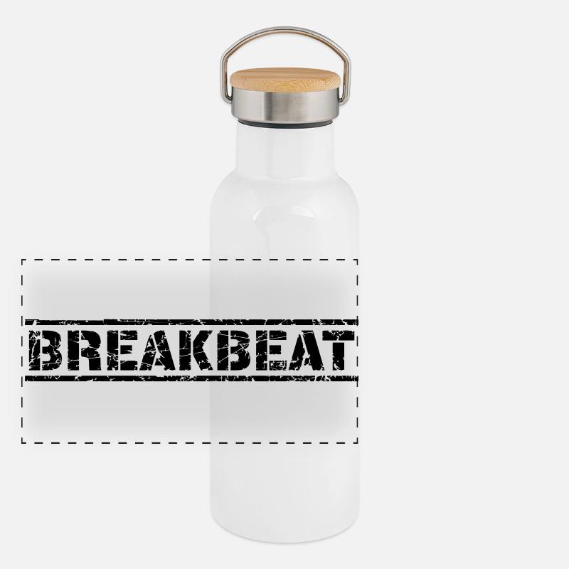 Breakbeat Panorama Thermosflasche mit Bambusdeckel