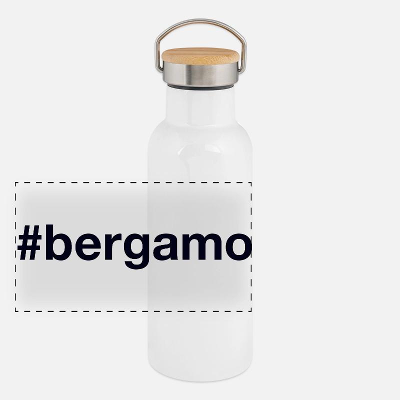 Hashtag de BERGAME Gourde isotherme avec bouchon en bambou