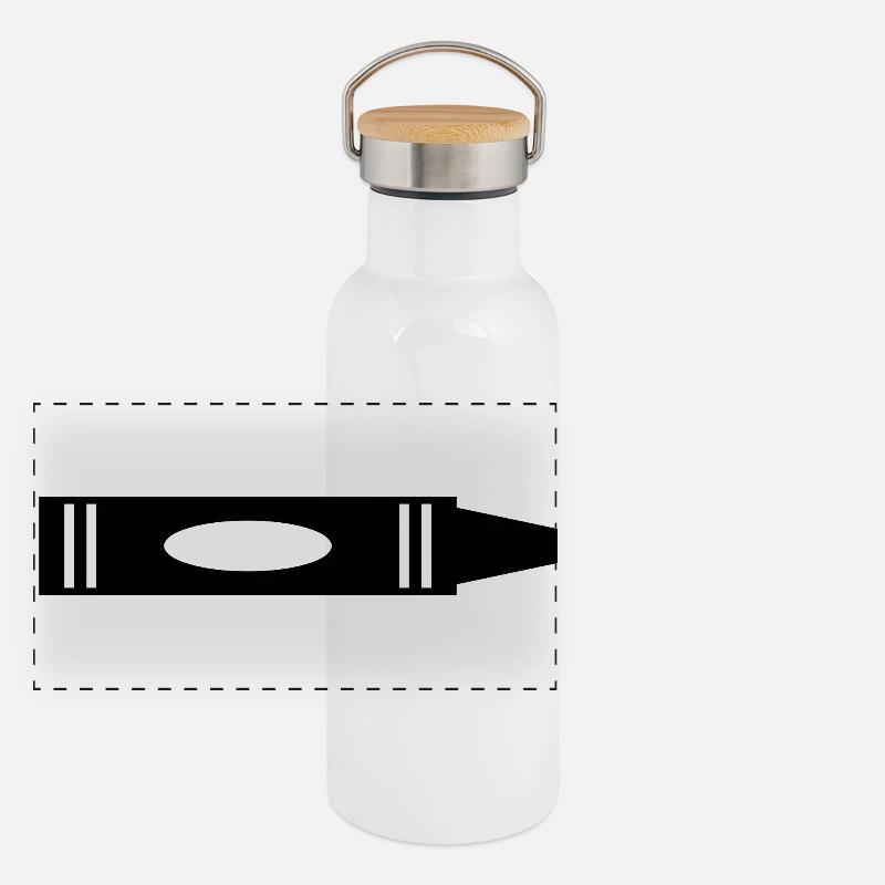 Panorama Thermosflasche mit Bambusdeckel