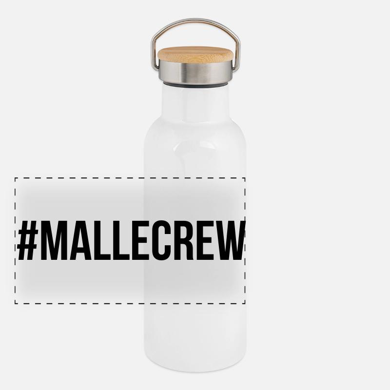 Mallecrew Gourde isotherme avec bouchon en bambou