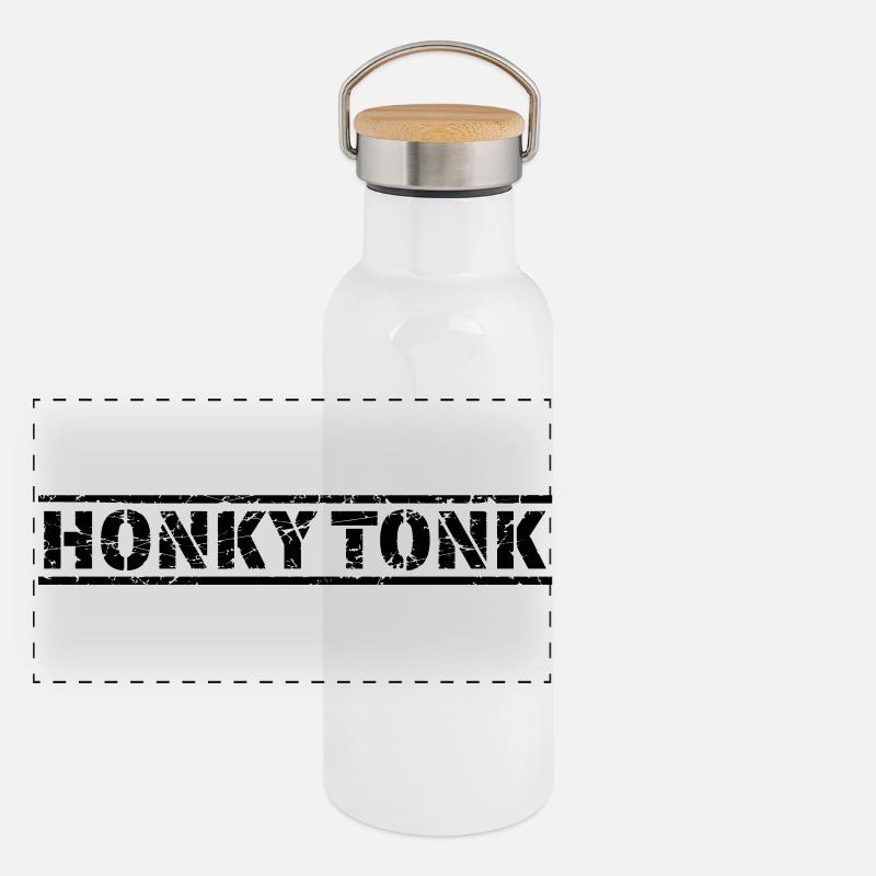 Honky Tonk Panorama Thermosflasche mit Bambusdeckel