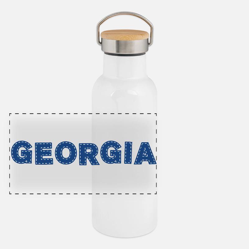 GEORGIA State Panoramic Thermal Bottle with Bamboo Lid