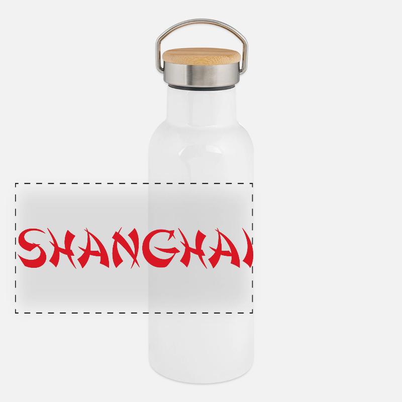 SHANGHAI Gourde isotherme avec bouchon en bambou