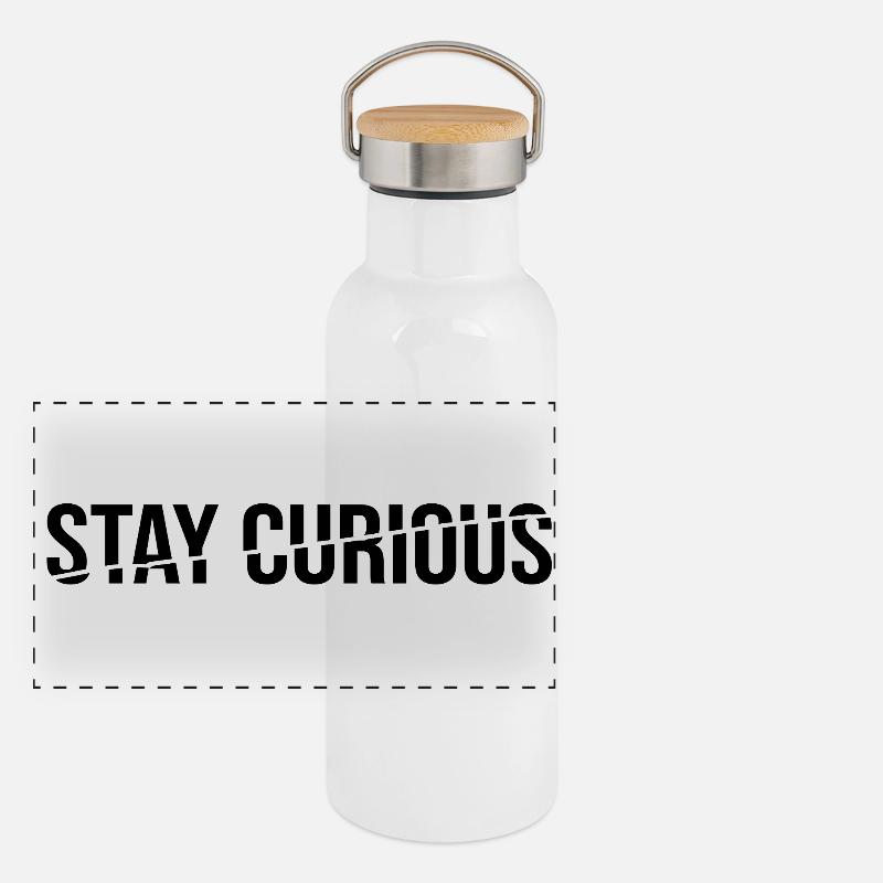 stay curious Panorama Thermosflasche mit Bambusdeckel