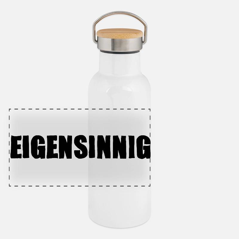 Eigensinnig Panorama Thermosflasche mit Bambusdeckel