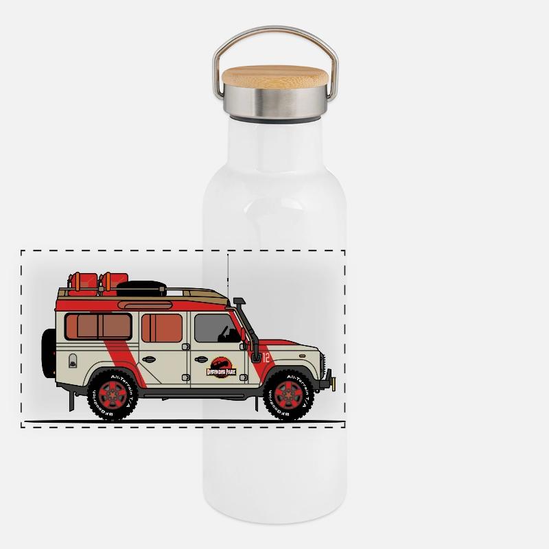 Jurassic Defender Panoramic Thermal Bottle with Bamboo Lid