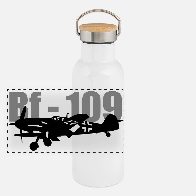 Panorama Thermosflasche mit Bambusdeckel