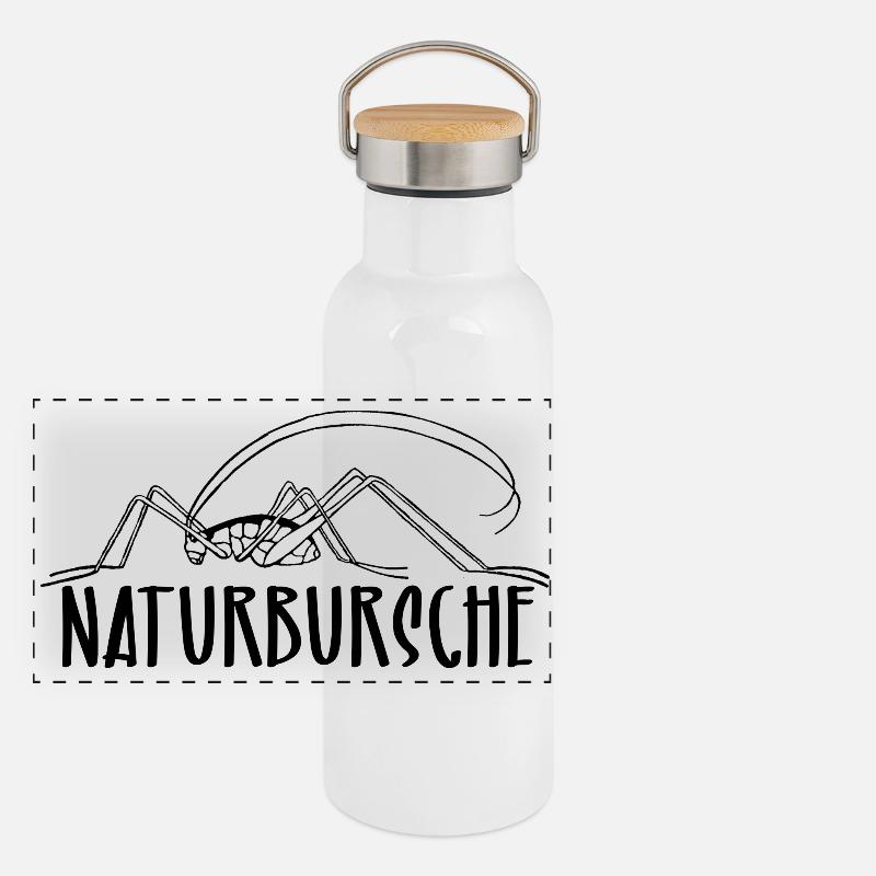 outdoorsman Gourde isotherme avec bouchon en bambou