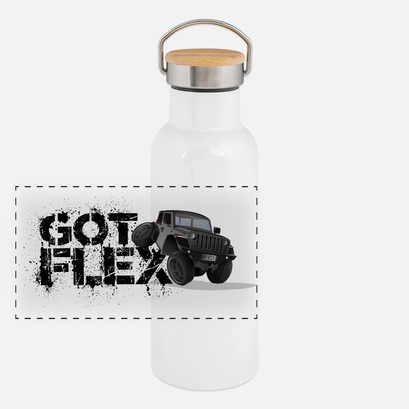 GOT FLEX - 4x4 - Off Road / Gris Gourde isotherme avec bouchon en bambou
