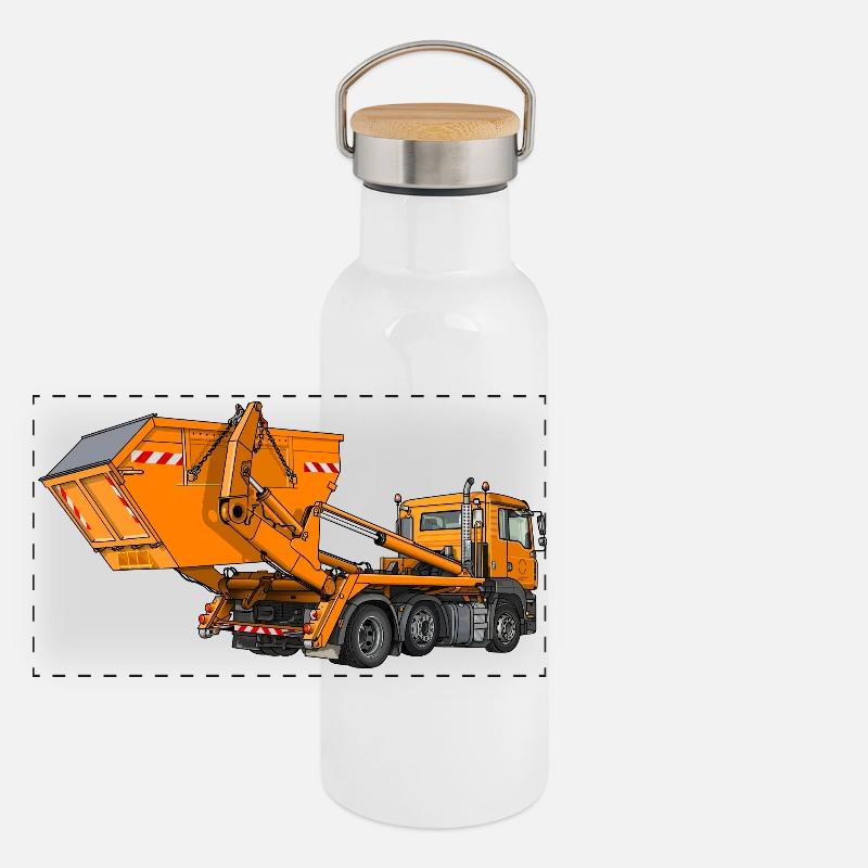 Camion avec benne, chargeur à benne Gourde isotherme avec bouchon en bambou