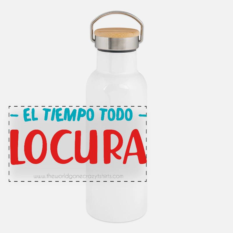 Panorama Thermosflasche mit Bambusdeckel