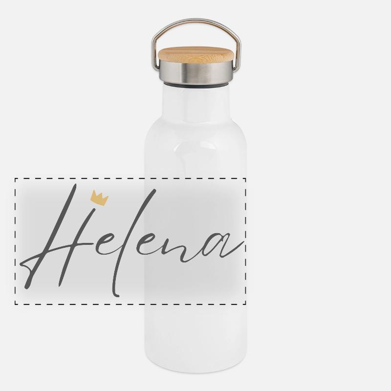 Chemise Princesse Helena – Nom avec lettre H Gourde isotherme avec bouchon en bambou