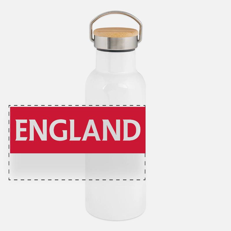 England's Doncaster City Skyline Silhouette Panoramic Thermal Bottle with Bamboo Lid