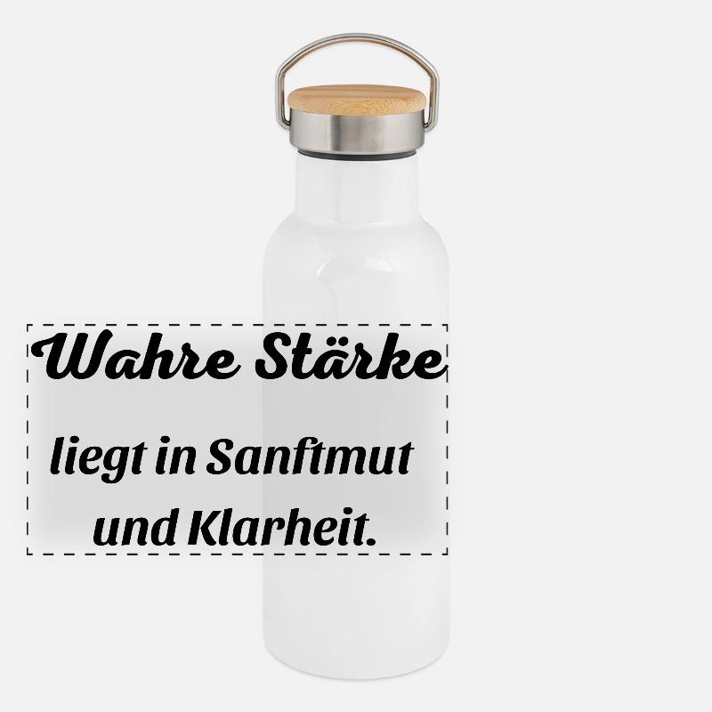 Wahre_Staerke Panorama Thermosflasche mit Bambusdeckel