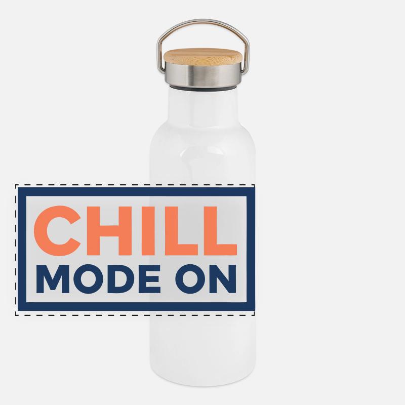 Panorama Thermosflasche mit Bambusdeckel