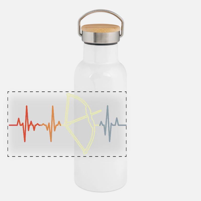 Bogenjagd Pulsschlag Panorama Thermosflasche mit Bambusdeckel