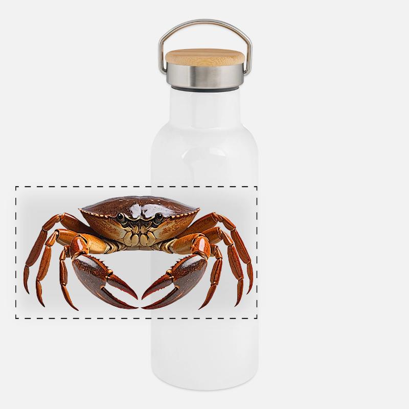 Krebs Panorama Thermosflasche mit Bambusdeckel
