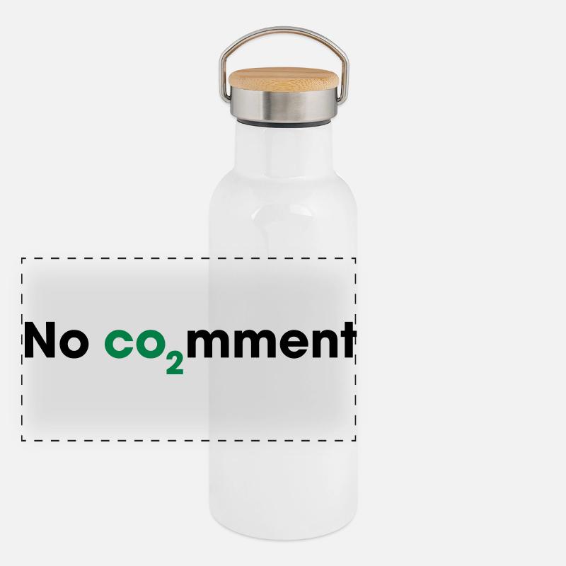 No CO2 Comment – Clean Energy Statement Panoramic Thermal Bottle with Bamboo Lid