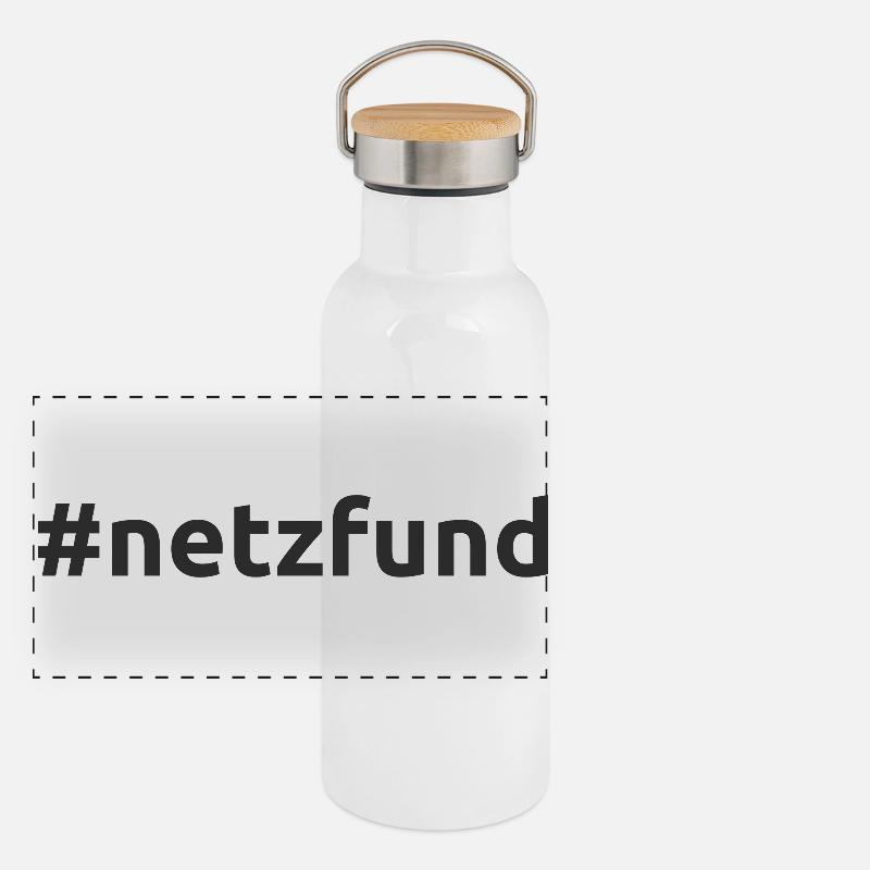 #netzfund Panorama Thermosflasche mit Bambusdeckel